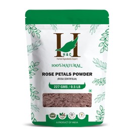 H&C HERBAL INGREDIENTS EXPERT 100% Pure Rose Petals Powder (Rosa Centifolia) for Facial Mask Formulation - 1/2 LB/ 227 gms / 8 Oz