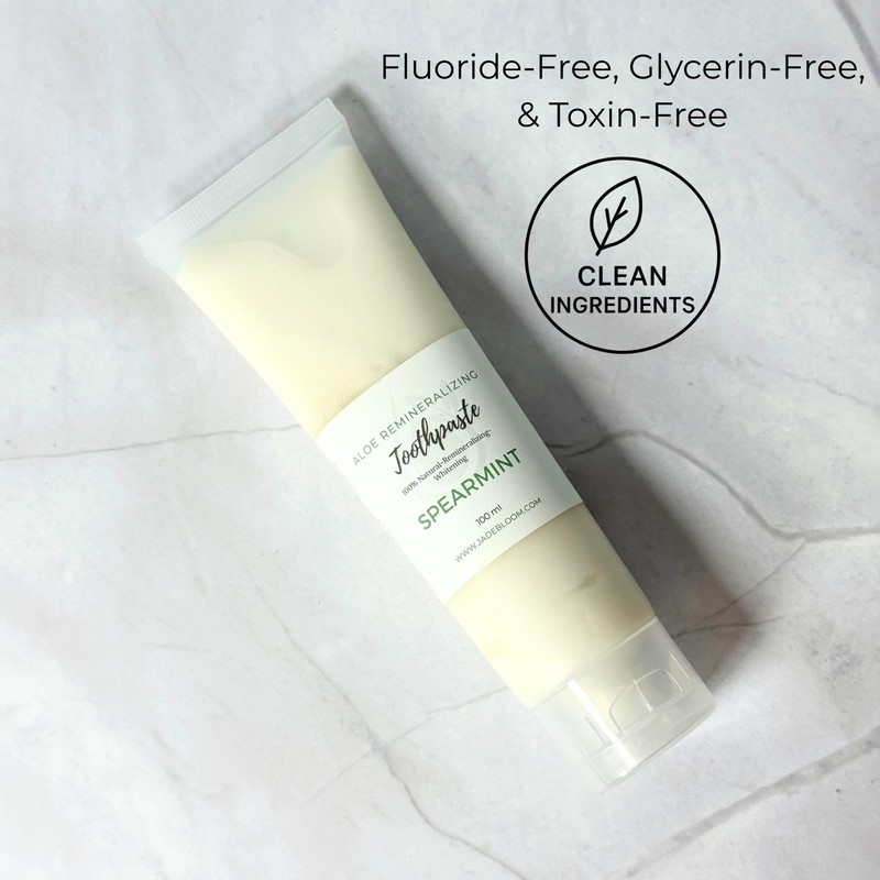 Jade Bloom, Aloe Toothpaste, Plastic 100ml Tube, Spearmint