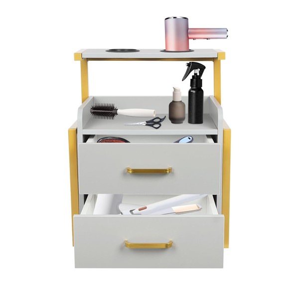 BuYouZaiLaa Wall Mount Salon Cabinet Suspended Salon Station with 2