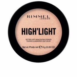 Rimmel London High'Light 002 Candlelit - Resaltador, textura sin peso, fórmula suave como la mantequilla, construible, 0.28 onzas