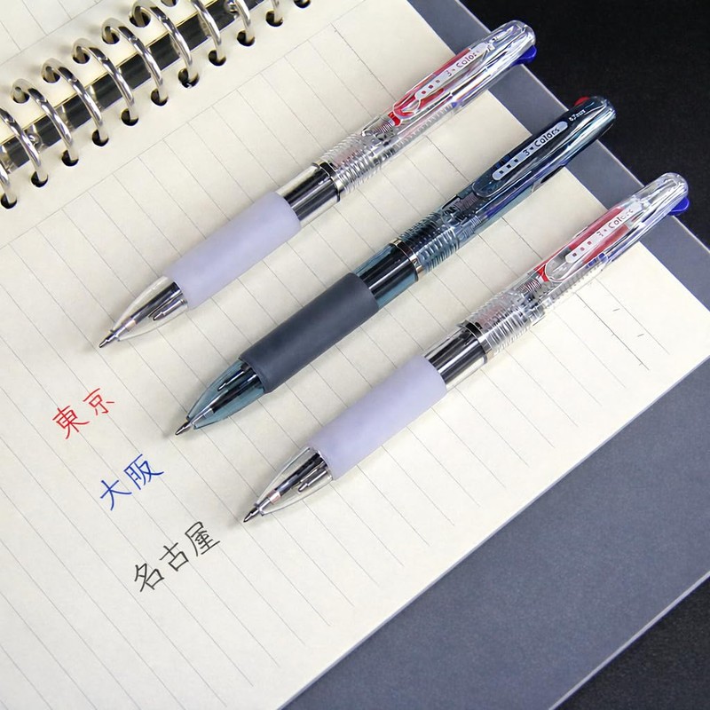 Studio Plus 3-Color Ballpoint Pen, Oil-Based, Easy to Write, Popular,