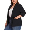 MINTLIMIT Plus Size Blazers 3/4 Sleeve Casual Blazers Lightweight Open