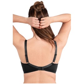 Naturana Women's Anaïs - Soutien-gorge d'allaitement sans armatures Non-Wired Plain Nursing Bra, Black (Noir), 34B (Manufacturer size: 90B)