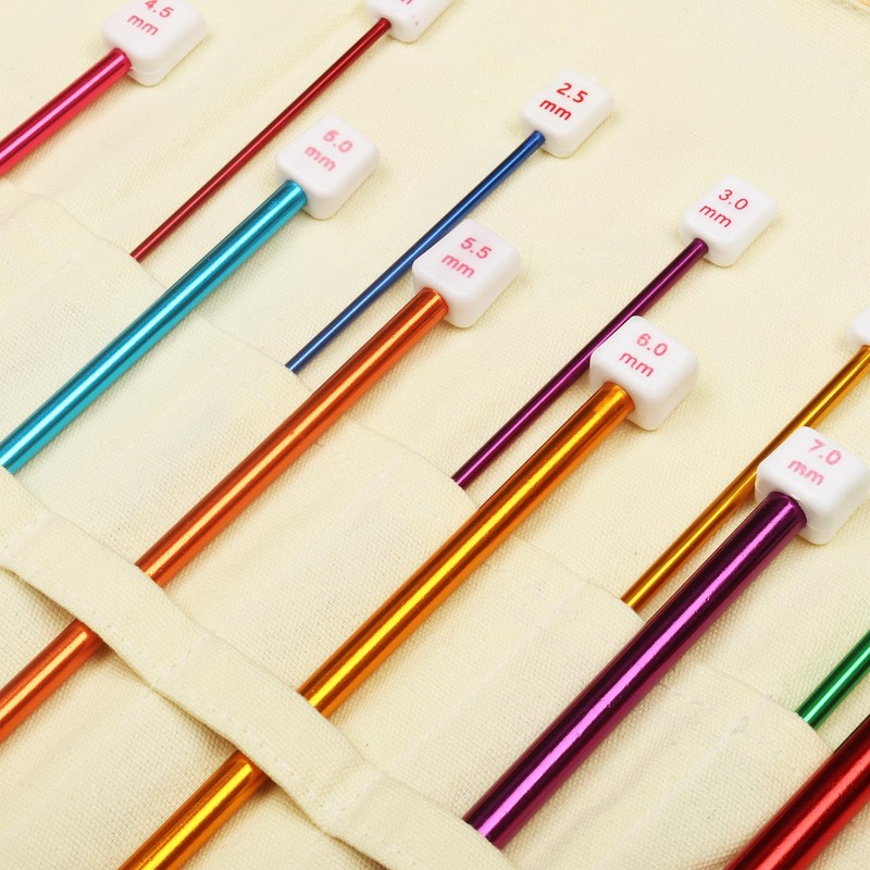 Coopay Tunisian Crochet Hooks Set, 11 Pieces Aluminium Tunisian Crochet