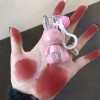 Gege Bear Labial Llavero Conejo Kawaii Mate Lipstick Coreano