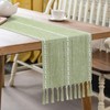 OTOSTAR Table Runner with Tassels 13x108 Inch Rustic Farmhouse Table