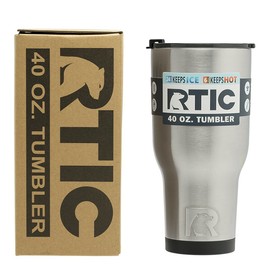 RTIC Double Wall Vacuum Insulated Tumbler, 40 oz, Stainless Steel