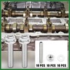 Motoforti 10pcs Stainless Steel Exhaust Manifold Bolt Stud Hardware for