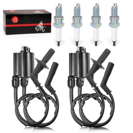 MOTO1988 Ignition Coil Pack & Spark Plug + Cap For Honda VT1100 Shadow 1100 Shadow Spirit Aero ACE Sabre 1100 1987-2007