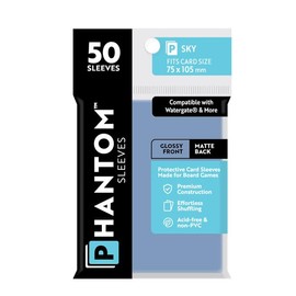 2 Packs Phantom Sleeves: Sky Size (75mm x 105mm) - Gloss Matte (50) (Compatible with: Watergate and More) Individual Pack
