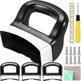 EATBALE Pan Side Handles Replacement, Pan Handles Ear Cooking Pan Panhandle, No Scalding Bakelite Pressure Short Pan Side Handles for Home Kitchen Cookware Tools (Black 2 Set)