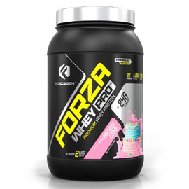 Forzagen Forzagen Whey PRO Low Carb Protein Powder | 24g of Protein per Serving, No Added Sugar, Gluten Free, Premium Whey for Shakes & Mixes for Men & Women, BCAA | Birthday Cake, 2 lbs. (28 Servings)