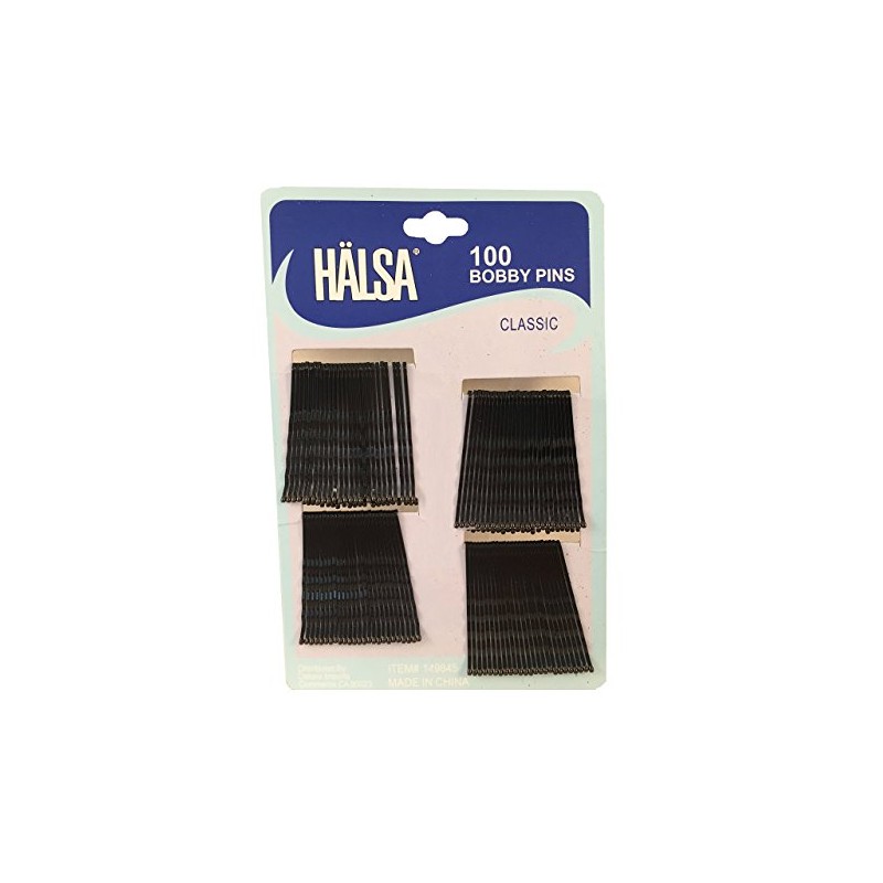 Halsa Bobby Pins, 100, Black