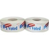 I Voted Stickers 2 x 1 Oval Shape Bulk Pack