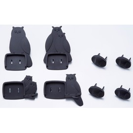 sumairukizzu Owl Outlet Cover 4 Pcs Clear AKN – 2204 