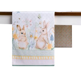 Maison d' Hermine Table Runner 100% Cotton Double Layer Table Runners 72 inches Long Decorative for Kitchen Dining Party Baby Shower Wedding Bridal Shower Spring Summer (Easter Dew , 14.50" x 72")