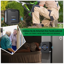 CalltoU alarmanlage wohnmobil,fensteralarm türalarm, Fenster tür alarmanlage für Geschäft/Laden/Haus/Büro Bei (1 Stecker + 1 tragbar + 2 Sensoren)