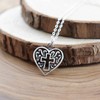 Confirmation Sponsor Necklace for Women. Cross in Heart Charm in