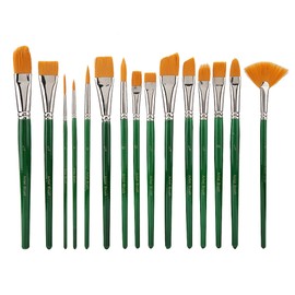 15pcs/set Gouache Pen Nylon Hair Watercolor Painting Brush Art Supplies