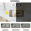 LED Digital Alarm Clock USB Charging Mirror Clock with 4