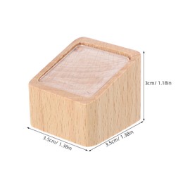 Tofficu Wooden Sign Stand Wood Base Table Top Display for Business Cards Price Tags Retail Trade Show