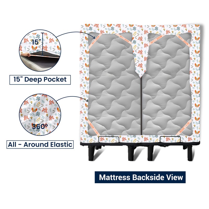 SGI bedding 32" Queen Split Top Flex Head Sheet 100%