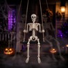 Sintuff Halloween Swinging Skeleton on Swing, Swinging Outdoor Ghost Decor