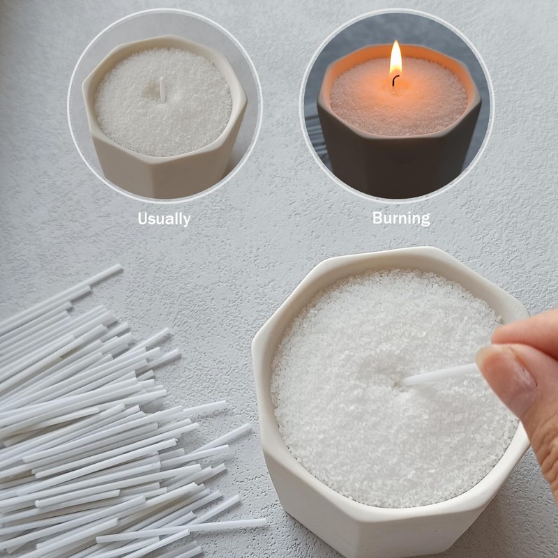 500-Pack Pearled Candle Cotton Wicks for Sand Candles Making -