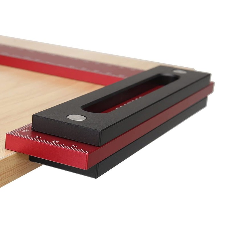 Woodworking Square 300x200mm L Shape Aluminum Alloy Framing Square with