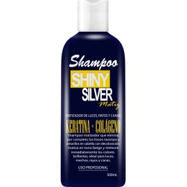 Shampoo VIVONATURAL Shiny Silver SHINY SILVER SHAMPOO MATIZADOR de rose balance en dosificador de 1L de 500g por 1 unidad de 500mL