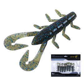 Goture Worm Set of 7 Dark Green Submersible Blackfish, Chinu, Root Fish, Bass Lure, Fishing, Aging