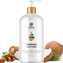 Skin Firming Body Lotion for Women - Caffeine & Collagen Body Lotion with Hyaluronic Acid for Dry Crepey Loose Skin and Cellulite - Skin Firming and Tightening Lotion for Belly Bum Chest & Thighs