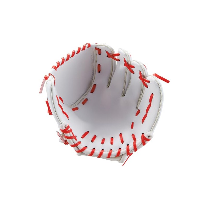 ZETT Baseball Commemorative Glove Synthetic Leather PVC White/Red (1164) LH