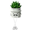 Fake Plant with Gray Flower Pot Artificial Succulents Plant for