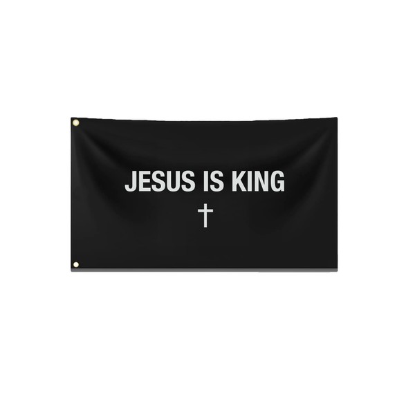 Jesus Is King Flag (Black)