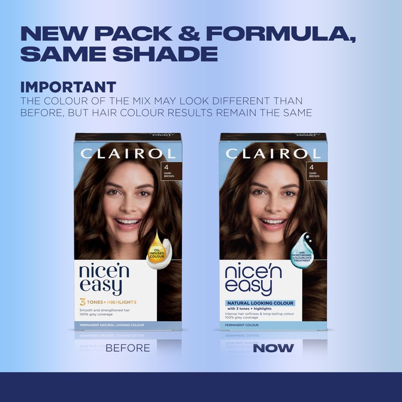 Clairol Nice'n Easy Permanent Hair Dye, 5N Medium Neutral Brown