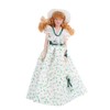 1:12 Miniature Porcelain Doll, 15.5 x 5 cm, Green Dress