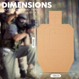 USPSA/IPSC/IDPA Shooting Cardboard Targets for Shooting Competition Tactical Target Paper Silhouette Targets for Shooting Range Practice(100 Pcs,30 x 18 Inch)