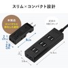 Sanwa Direct Power Strip 4 Outlets 2P Socket Compact Surge