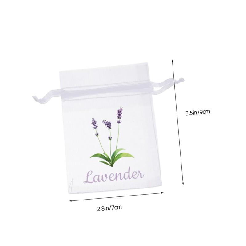 ABOOFAN 50pcs Lavender Sachet Bags Empty Drawstring Pouches Light Purple