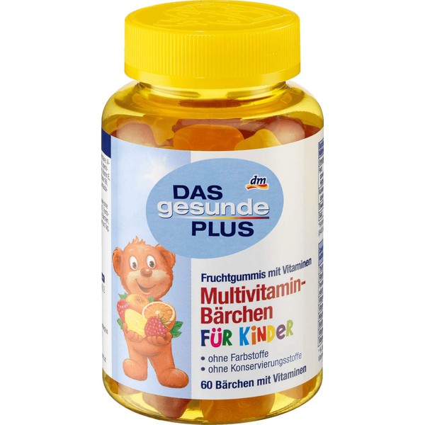 Mivolis Multivitamins for Children - Fruity Gummy Bears 60 pcs, Germany