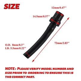 JOYYANGFANG 2PCS Motorcycle Gas Cap Gas Tank Fuel Cap Vent One-Way Valve Vent Universal Tube Hose Breather Cap with ATV Quad CRF YZF RMZ KLX DRZ Pit Dirt Bike Black