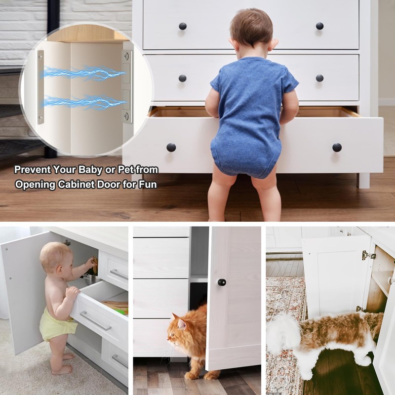 Drawer Magnet Jiayi Door Magnets, 12 Pack Ultra Thin Cabinet