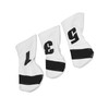 3PCS Golf Club Head Cover PU Leather Waterproof Protective Golf