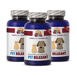 Dog relaxants Hyper - Premium Relaxant for Pets - Dogs and Cats - Anxiety Relief and Calmer - Treats - Dog Calming Treats Quiet Moments - 270 Treats (3 Bottle)