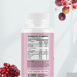 BE NAT | RESVERATROL | 120 Cápsulas Veganas | Adicionadas con Extractos concentrados de Semilla de Uva y Granada y Vitamina C. | Ingredientes 100% Naturales | RESV COMPLEX | Suplemento Alimenticio Premium Antioxidante.