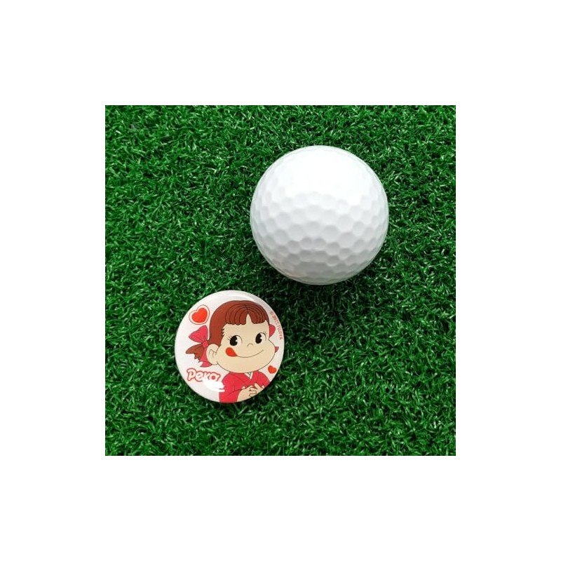 HOKUSHIN TRADING MK0514 Golf Ball Marker Peko-chan Acrylic Marker, White