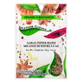 Splendor Garden Organic Garlic Pepper Blend - 40 g