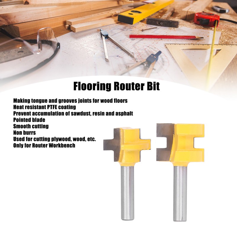 Squares Tooth Tenon Router Bit T Slot Flooring Routers Bits