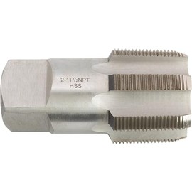 1 pcs M2 High-Speed Steel Pipe and Conduit Taps, 2"-11.5 Thread, Straight Flute, Plug Chamfer, 7 Flute, Bright (Uncoated) Finish